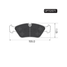 OPTIMA Front Brake Pads for BMW 5 Series - SKU OPT0971 - SpareMe South Africa