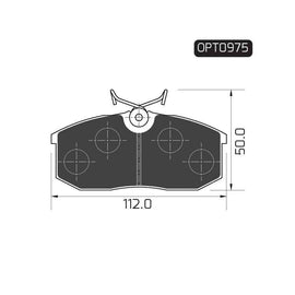Ford B-series - Front Brake Pads | OPTIMA | OPT0975 - SKU OPT0975 - SpareMe South Africa