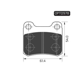 Ford 190-Series - Rear Brake Pads | OPTIMA | OPT0978 - SKU OPT0978 - SpareMe South Africa