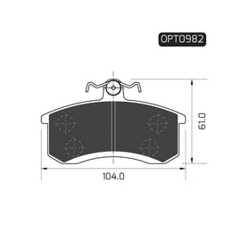 Nissan Langley - Front Brake Pads | OPTIMA | OPT0982 - SKU OPT0982 - SpareMe South Africa