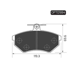 Geely CK I - Front Brake Pads | OPTIMA | OPT0984 - SKU OPT0984 - SpareMe South Africa