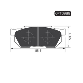 OPTIMA Front Brake Pads for Honda Ballade - SKU OPT0988 - SpareMe South Africa