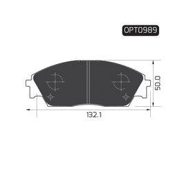 OPTIMA Front Brake Pads for Honda Ballade - SKU OPT0989 - SpareMe South Africa