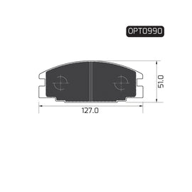OPTIMA Front Brake Pads for Isuzu KB-series - SKU OPT0990 - SpareMe South Africa