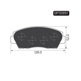 OPTIMA Front Brake Pads for Mazda B-series - SKU OPT0991 - SpareMe South Africa