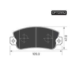 OPTIMA Front Brake Pads for Fiat Uno - SKU OPT0992 - SpareMe South Africa