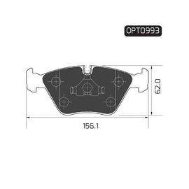 BMW 3 Series - Front Brake Pads | OPTIMA | OPT0993 - SKU OPT0993 - SpareMe South Africa