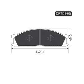 OPTIMA Front Brake Pads for Nissan Hardbody - SKU OPT0996 - SpareMe South Africa