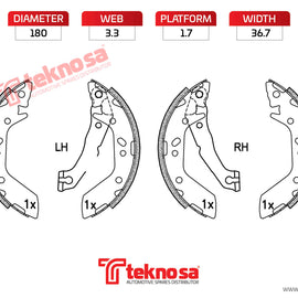 Brake Shoe HYUNDAI Accent 1999-2012