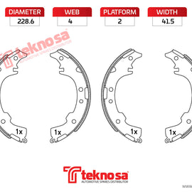 Brake Shoe DAIHATSU	Terios 2002-2010