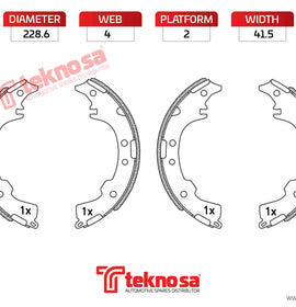 Brake Shoe DAIHATSU	Terios 2002-2010