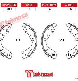 Brake Shoe HONDA Jazz 2002-2008
