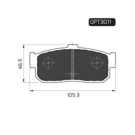 OPTIMA Rear Brake Pads for Nissan Sabre - SKU OPT3011 - SpareMe South Africa