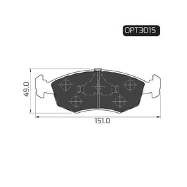 Toyota Hiace - Front Brake Pads | OPTIMA | OPT3015 - SKU OPT3015 - SpareMe South Africa