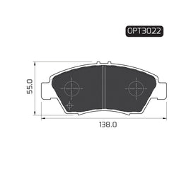 OPTIMA Front Brake Pads for Honda Ballade - SKU OPT3022 - SpareMe South Africa
