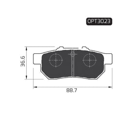 OPTIMA Rear Brake Pads for Honda Ballade - SKU OPT3023 - SpareMe South Africa