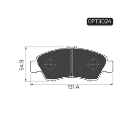 OPTIMA Front Brake Pads for Honda Ballade - SKU OPT3024 - SpareMe South Africa