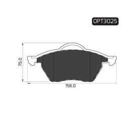 OPTIMA Front Brake Pads for Audi 500 - SKU OPT3025 - SpareMe South Africa