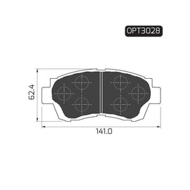 Lexus Camry - Front Brake Pads | OPTIMA | OPT3028 - SKU OPT3028 - SpareMe South Africa