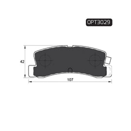 OPTIMA Rear Brake Pads for Toyota Camry - SKU OPT3029 - SpareMe South Africa