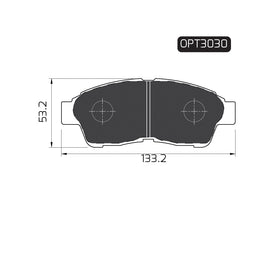OPTIMA Front Brake Pads for Toyota Camry - SKU OPT3030 - SpareMe South Africa