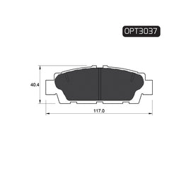 OPTIMA Rear Brake Pads for Lexus LS - SKU OPT3037 - SpareMe South Africa