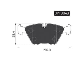 OPTIMA Front Brake Pads for Jaguar XJ Serie - SKU OPT3043 - SpareMe South Africa