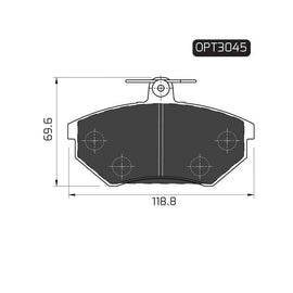 Geely CK I - Front Brake Pads | OPTIMA | OPT3045 - SKU OPT3045 - SpareMe South Africa