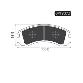 OPTIMA Front Brake Pads for Mitsubishi Outlander - SKU OPT3072 - SpareMe South Africa