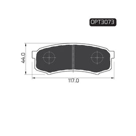 OPTIMA Front - Rear Brake Pads for Toyota FJ Cruiser - SKU OPT3073 - SpareMe South Africa
