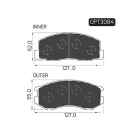 Toyota Condor - Front Brake Pads | OPTIMA | OPT3084 - SKU OPT3084 - SpareMe South Africa