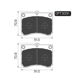Mazda Astina - Front Brake Pads | OPTIMA | OPT3091 - SKU OPT3091 - SpareMe South Africa