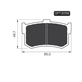 OPTIMA Rear Brake Pads for Ford Granada - SKU OPT3098 - SpareMe South Africa