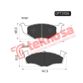 Brake Components Brake Pads OPT3106 for Sale South Africa Brake Pads SpareMe