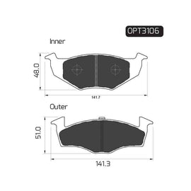 Volkswagen Polo - Front Brake Pads | OPTIMA | OPT3106