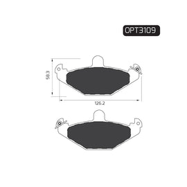 OPTIMA Rear Brake Pads for Renault Espace - SKU OPT3109 - SpareMe South Africa