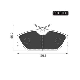 Renault Laguna - Front Brake Pads | OPTIMA | OPT3110 - SKU OPT3110 - SpareMe South Africa