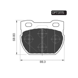 Land Rover Defender - Rear Brake Pads | OPTIMA | OPT3115 - SKU OPT3115 - SpareMe South Africa