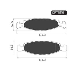 Jeep Grand Cherokee - Front Brake Pads | OPTIMA | OPT3116 - SKU OPT3116 - SpareMe South Africa