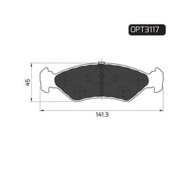 OPTIMA Front Brake Pads for Ford Courier - SKU OPT3117 - SpareMe South Africa