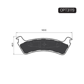 OPTIMA Rear Brake Pads for Jeep Cherokee - SKU OPT3119 - SpareMe South Africa