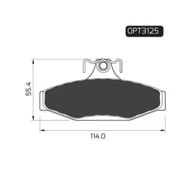 OPTIMA Rear Brake Pads for Ford Falcon - SKU OPT3125 - SpareMe South Africa