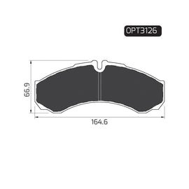 OPTIMA Front Brake Pads for Iveco Daily - SKU OPT3126 - SpareMe South Africa