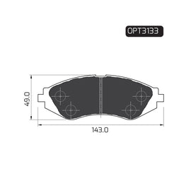 OPTIMA Front Brake Pads for Chevrolet Aveo - SKU OPT3133 - SpareMe South Africa