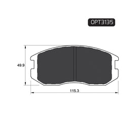 OPTIMA Front Brake Pads for Daihatsu Arena - SKU OPT3135 - SpareMe South Africa