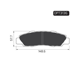 OPTIMA Front Brake Pads for Honda CR-V - SKU OPT3136 - SpareMe South Africa
