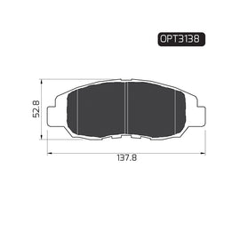 OPTIMA Front Brake Pads for Honda Civic - SKU OPT3138 - SpareMe South Africa