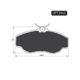 OPTIMA Front Brake Pads for Land Rover Discovery - SKU OPT3143 - SpareMe South Africa
