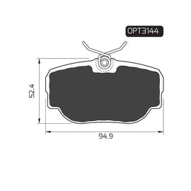 Land Rover Discovery - Rear Brake Pads | OPTIMA | OPT3144 - SKU OPT3144 - SpareMe South Africa