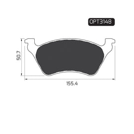 OPTIMA Rear Brake Pads for Chrysler Grand Voyager - SKU OPT3148 - SpareMe South Africa